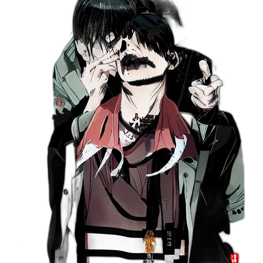 jacket, mask, weapon, face transparent PNG cut-out