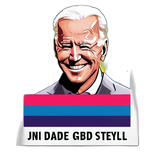 pixel art, vaporwave, 3d render, biden transparent PNG cut-out