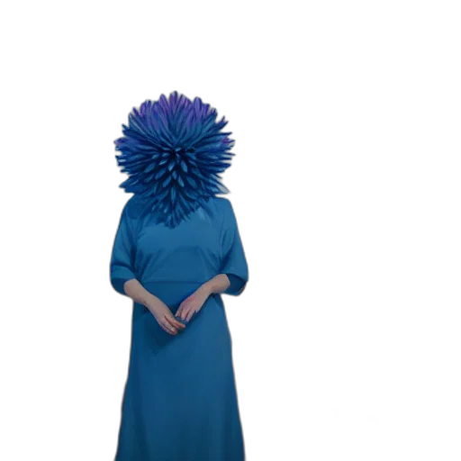 dress, flower, crown, hat, 3d render, concept art, vaporwave, outer space transparent PNG cut-out