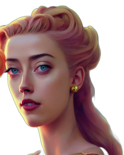 face, jewelry, photorealistic, fantasy art, concept art, oil painting, neon lights, neon transparent PNG cut-out