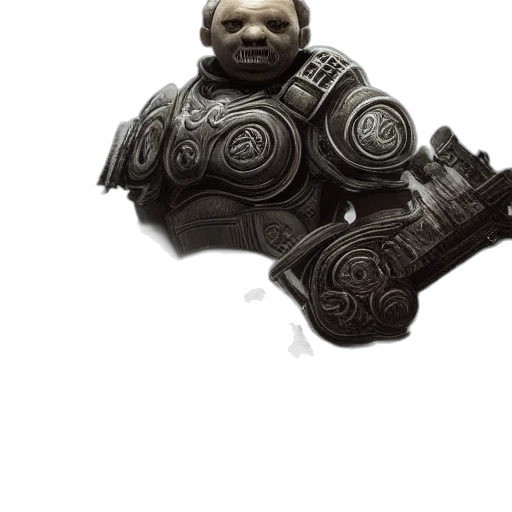 face, staff, creature, robot transparent PNG cut-out