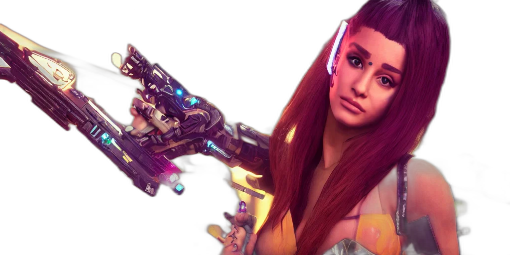 robot, weapon, cyberpunk, concept art transparent PNG cut-out