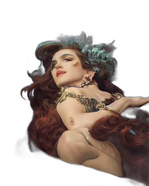 jewelry, crown, fantasy art, concept art, photorealistic, oil painting, red, dark transparent PNG cut-out