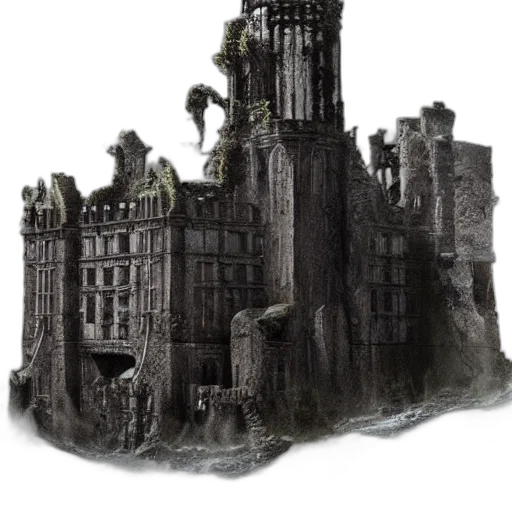 crown, building, dragon, staff, concept art, fantasy art, comic book art, 3d render transparent PNG cut-out