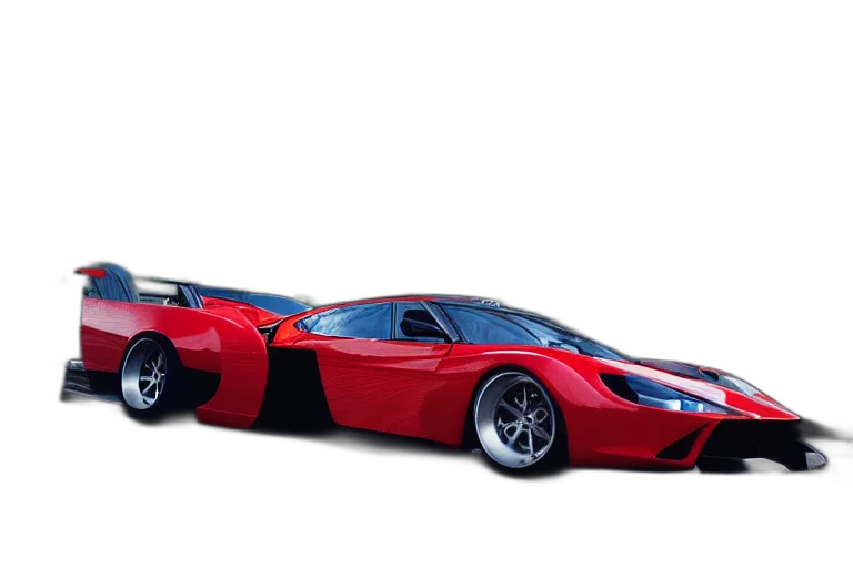 car, 3d render, concept art, photorealistic transparent PNG cut-out
