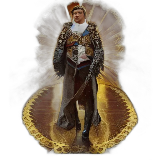 crown, staff, sword, jacket transparent PNG cut-out