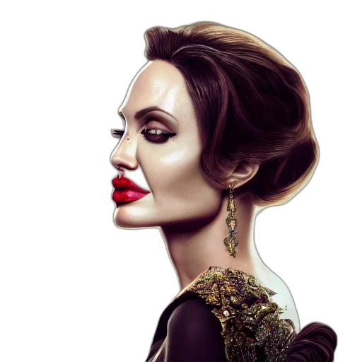 face, jewelry, photorealistic, cartoon transparent PNG cut-out