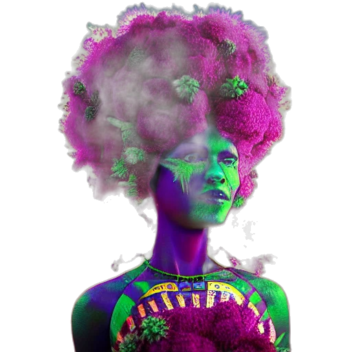 crown, hair, mask, face transparent PNG cut-out