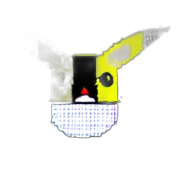 hat, robot, crown, mask, pixel art, 3d render, vaporwave, concept art transparent PNG cut-out