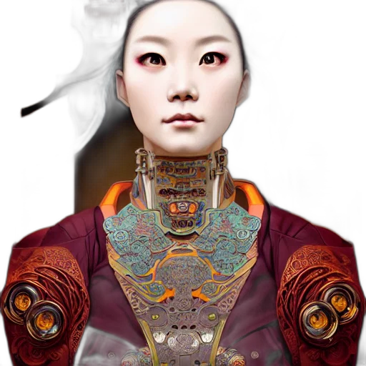 face, mask, jewelry, robot, photorealistic, fantasy art, concept art, 3d render transparent PNG cut-out