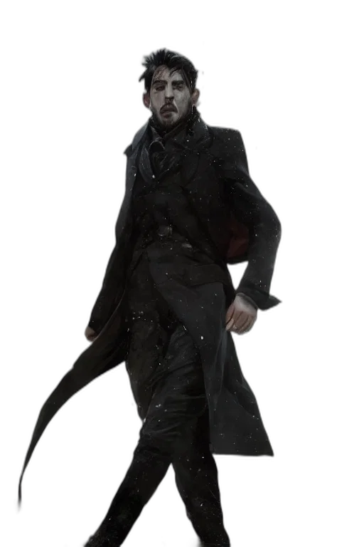 staff, jacket, creature, hat transparent PNG cut-out
