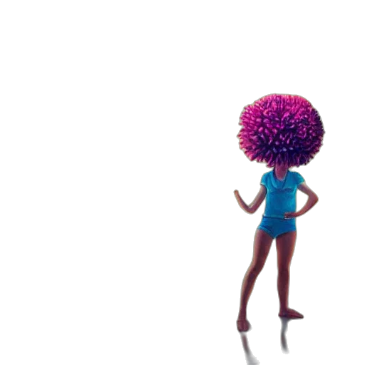 hair, umbrella, hat, crown, 3d render, concept art, vaporwave, underwater transparent PNG cut-out