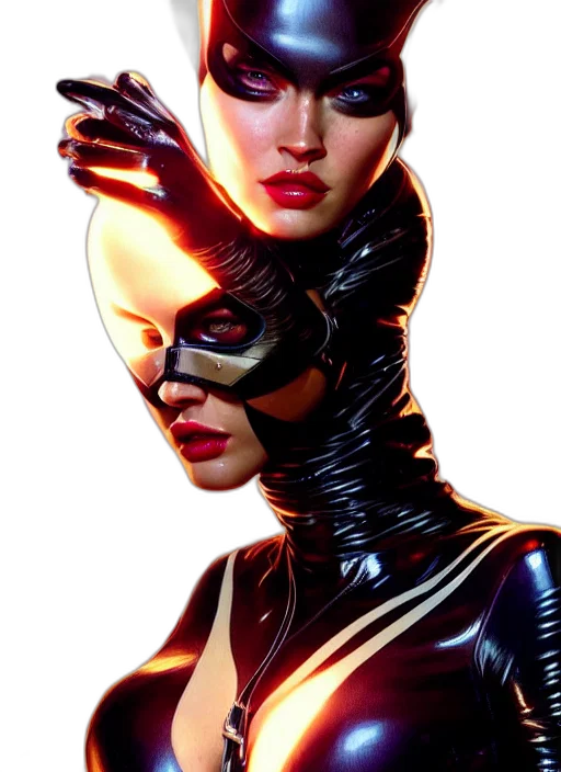 mask, robot, face, comic book art, concept art, 3d render, photorealistic, neon lights transparent PNG cut-out