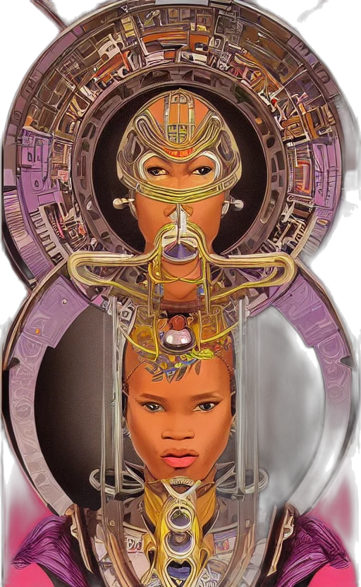 jewelry, crown, mask, face, concept art, comic book art, photorealistic, fantasy art transparent PNG cut-out