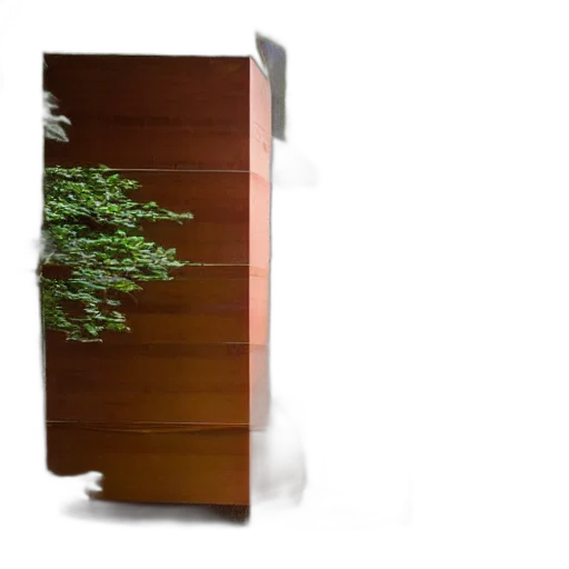 furniture, tree, 3d render, photorealistic, earth tones, house, designed, frank transparent PNG cut-out