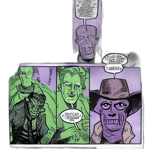 comic book art, concept art, lovecraft, comic, book, full, color transparent PNG cut-out