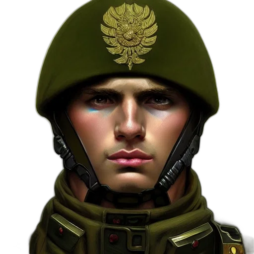 face, hat, mask, concept art, photorealistic, 3d render, fantasy art, green transparent PNG cut-out