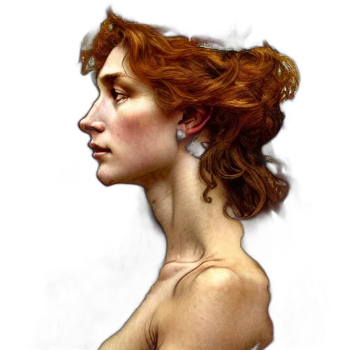 face, dress, staff, jewelry transparent PNG cut-out