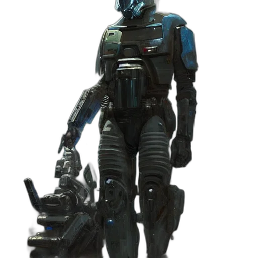 robot, staff, weapon, creature transparent PNG cut-out