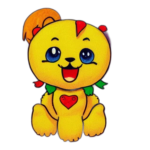 staff, animal, cartoon, 3d render, pixel art, photorealistic, cute, puffy transparent PNG cut-out