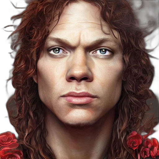 face, hair, crown, photorealistic, fantasy art, 3d render, concept art, axel transparent PNG cut-out