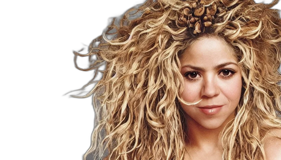 hair, crown, photorealistic, singer, shakira, god, creating, man transparent PNG cut-out