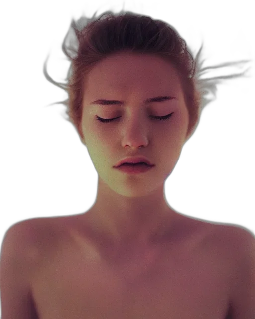face, mask, crown, hair, photorealistic, oil painting, concept art, 3d render transparent PNG cut-out