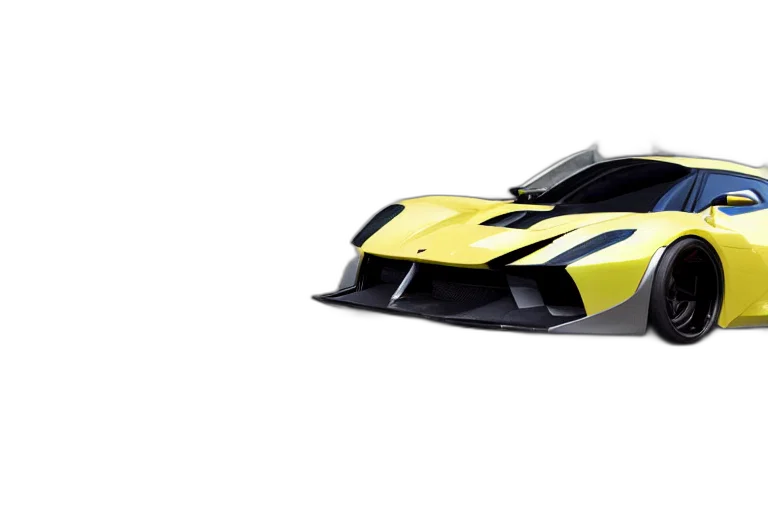 car, 3d render, concept art, photorealistic transparent PNG cut-out