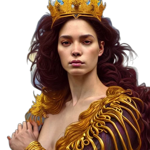 crown, jewelry, dress, fantasy art transparent PNG cut-out