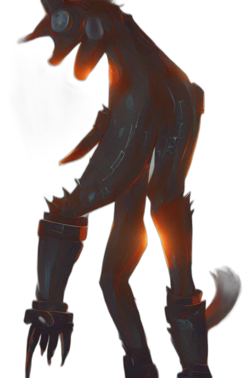 dragon, staff, creature, robot, concept art, fantasy art, 3d render, cyberpunk transparent PNG cut-out
