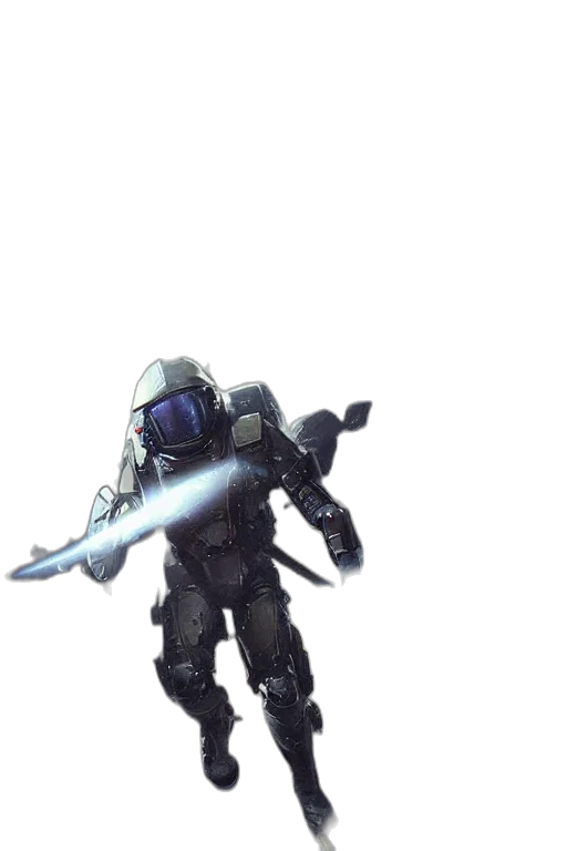 robot, weapon, sword, staff, concept art, 3d render, pixel art, fantasy art transparent PNG cut-out