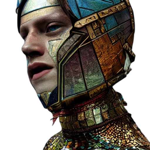 robot, mask, face, crown transparent PNG cut-out