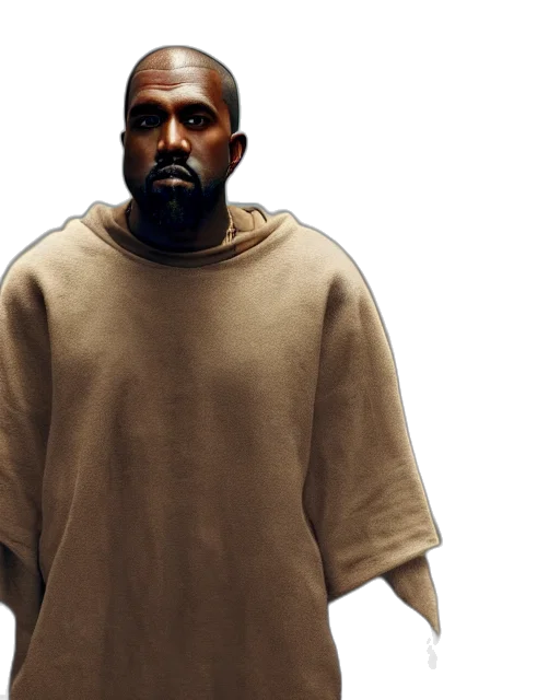 jacket, earth tones, dark, golden, photo, portrait, kanye, west transparent PNG cut-out