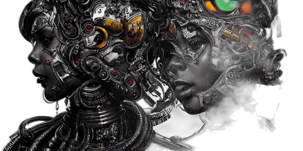 robot, cyberpunk, concept art, photorealistic, 3d render, outer space, eugene, gottsnake transparent PNG cut-out
