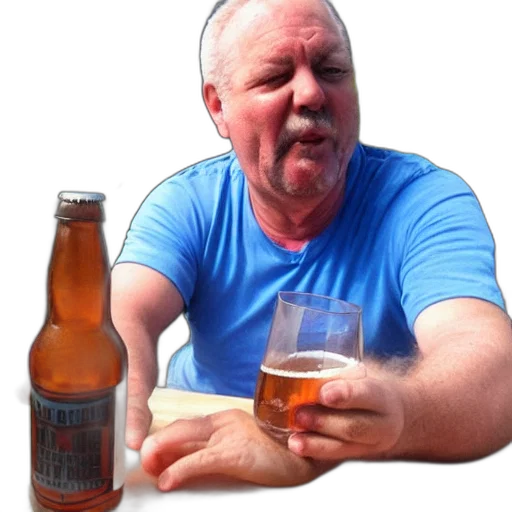 bottle, food, photorealistic, dad, alcoholic, forcing, wait, him transparent PNG cut-out