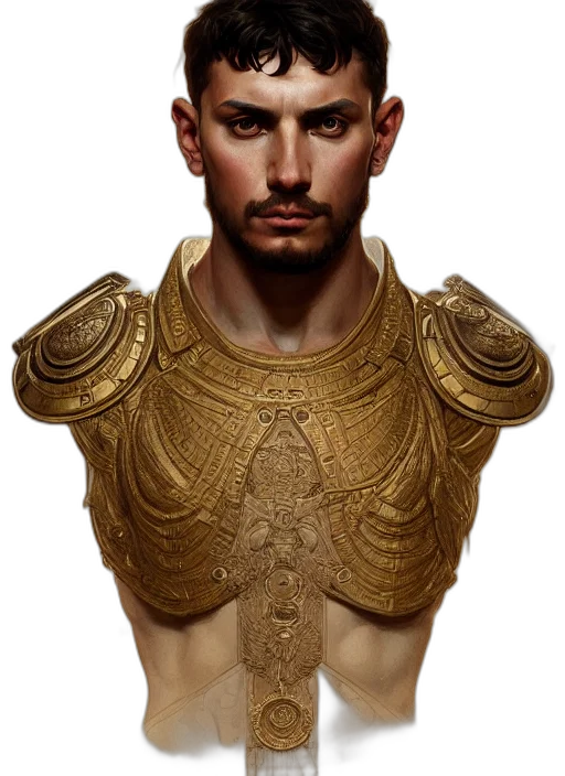 face, crown, sword, fantasy art transparent PNG cut-out
