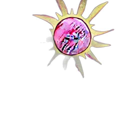 staff, jewelry, umbrella, flower, 3d render, vaporwave, concept art, fantasy art transparent PNG cut-out