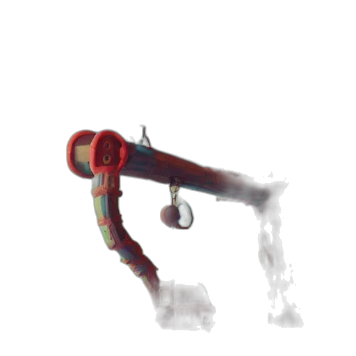 weapon, staff, sword, robot, concept art, 3d render, watercolor, photorealistic transparent PNG cut-out