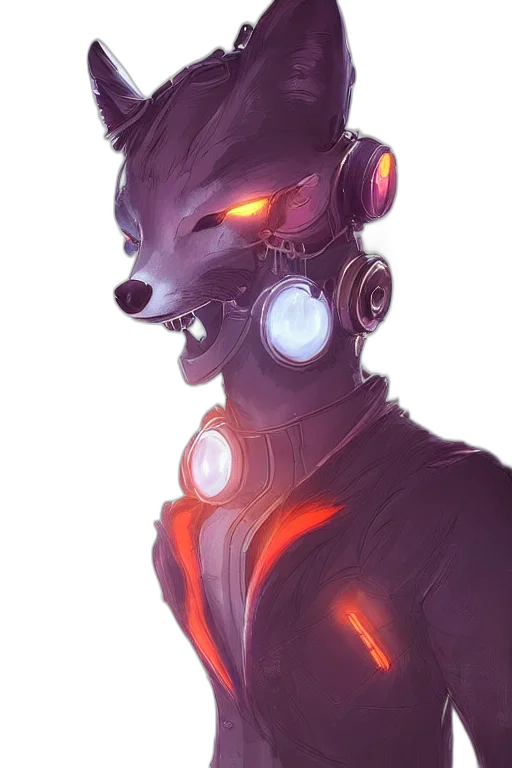 mask, robot, staff, face, cyberpunk, concept art, fantasy art, comic book art transparent PNG cut-out