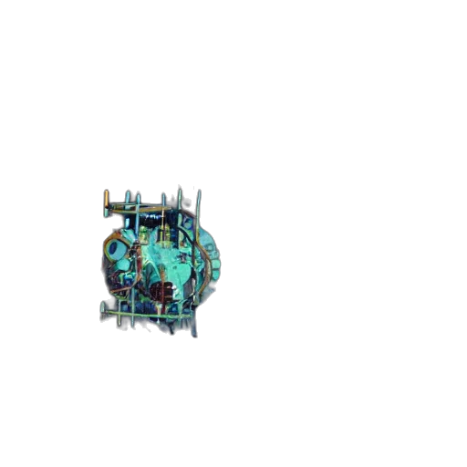 robot, jewelry, crown, weapon, pixel art, 3d render, concept art, cyberpunk transparent PNG cut-out
