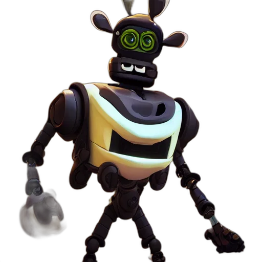 robot, creature, animal, staff transparent PNG cut-out