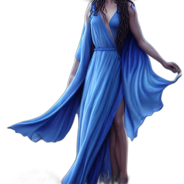 dress, dragon, fantasy art, concept art, photorealistic, pixel art, blue, beautiful transparent PNG cut-out