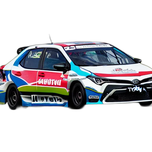 car, toyota, corolla, racing transparent PNG cut-out