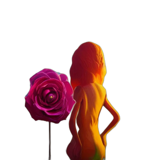 flower, dress, crown, staff transparent PNG cut-out