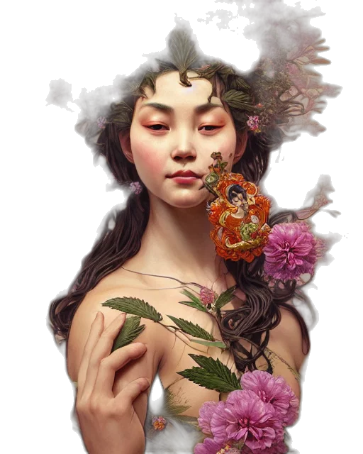 crown, face, flower, jewelry transparent PNG cut-out