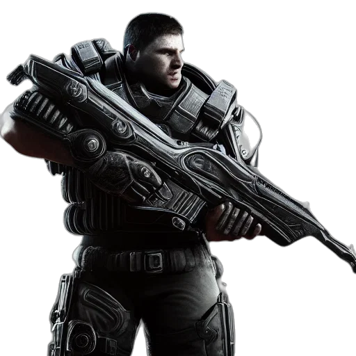 weapon, concept art, 3d render, cyberpunk transparent PNG cut-out