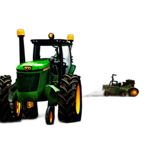 weapon, pixel art, 3d render, concept art, photorealistic, john, deere, tractor transparent PNG cut-out