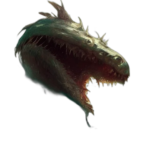 dragon, creature, animal, mask, concept art, fantasy art, photorealistic, 3d render transparent PNG cut-out