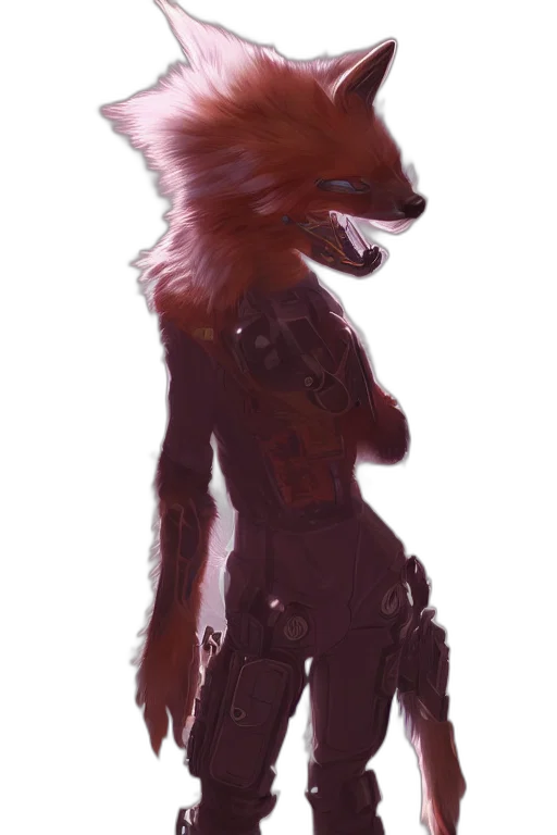 creature, animal, robot, staff, concept art, fantasy art, cyberpunk, 3d render transparent PNG cut-out