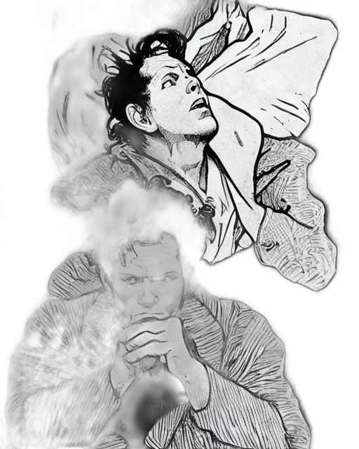 jacket, mask, comic book art, concept art transparent PNG cut-out